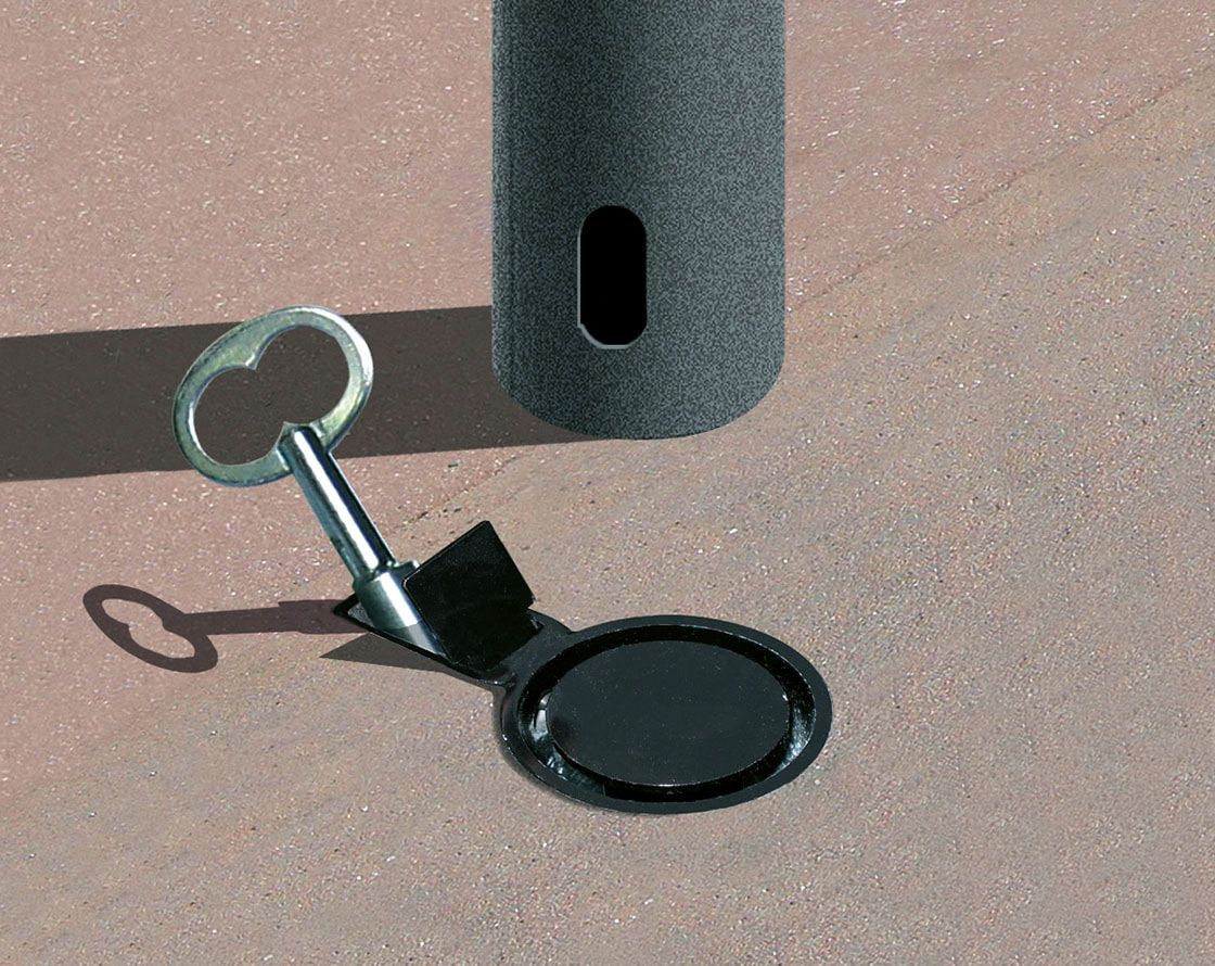 Geländer Kreuz und Kreis - 1.000 x 800 mm - flacher Handlauf - Farbe enzianblau - Außengeländer Systemgeländer