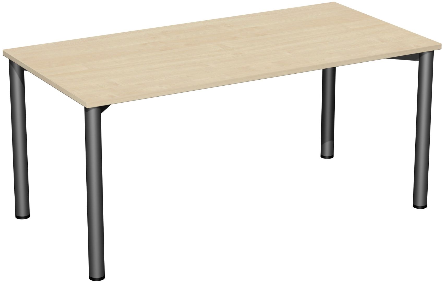 Schreibtisch - 4-Fuß Flex - Bürotisch - 720 x 1.200 x 600 mm (HxBxT) - Gestell anthrazit - Ahorn