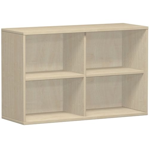 Büroregal, Schreibtischhöhe, Metallsockel/Standfüße, Dreischicht-Feinspan, Einlegeboden, 768 x 1.000 x 425 mm (HxBxT), Dekor Ahorn