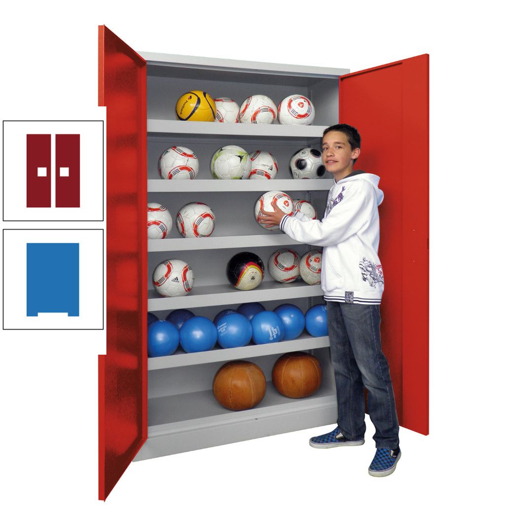 Ballschrank - Vollblechtüren - 5 Böden - 1.950x1.500x500 mm (HxBxT) - anthrazitgrau