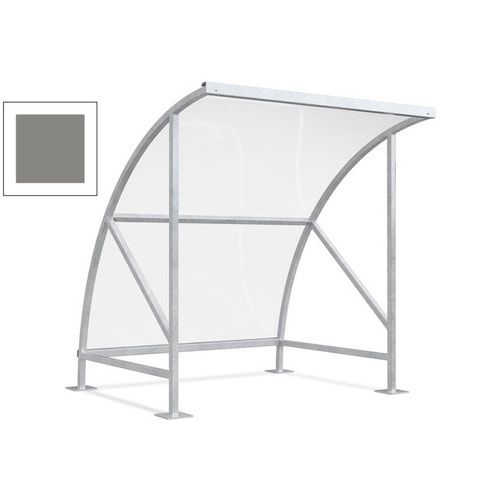 Fahrradunterstand - Fahrradgarage mit Bogendach - Stahl und Kunststoff - 2.290 x 2.090 x 2.100 mm (HxBxT) - Farbe Achatgrau
