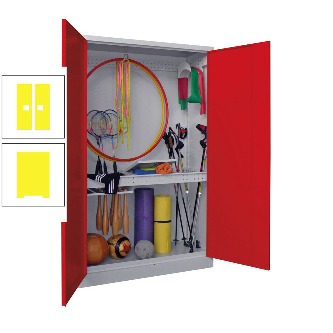 Sportschrank - Vollblechtüren - 1.950x1.200x500 mm (HxBxT) - anthrazitgrau