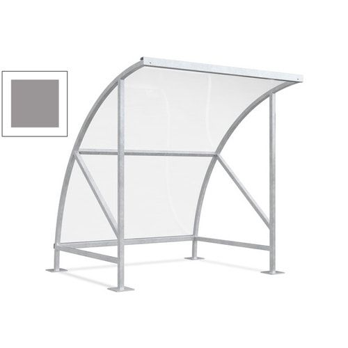 Fahrradunterstand - Fahrradgarage mit Bogendach - Stahl und Kunststoff - 2.290 x 2.090 x 2.100 mm (HxBxT) - Farbe Achatgrau