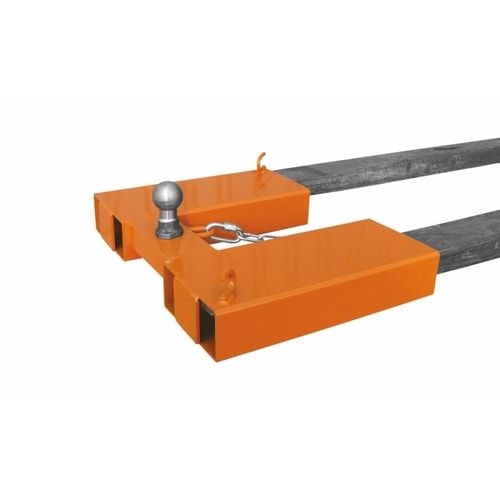 Rangierhilfe für Stapler, Kettensicherung, Kupplungskugel, pulverbeschichtet, stabile Einfahrtaschen,160 x 540 x 410 mm (HxBxT), Farbe anthrazitgrau