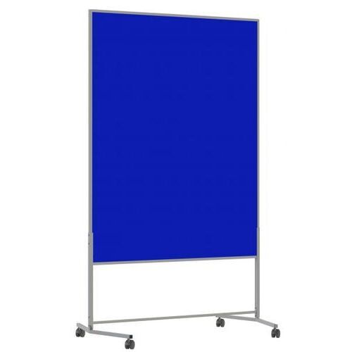 Moderationswand mit Sichtschutz, Raumteiler, Stellwand, Präsentationswand, 1.500 mm x 1.200 mm (HxB), Ausführung blau