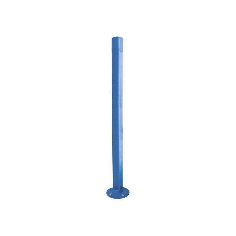 Neigbarer Pfosten mit Bogenkopf - 76 x 1.000 mm (DxH) - Farbe enzianblau - Pfosten mit Gelenk - beweglicher Pfosten