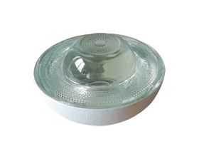 Glas Straßenbolzen mit Reflektoren - Polycarbonat - 44 x 100 mm (HxD) - silber - VPE 6 Stück