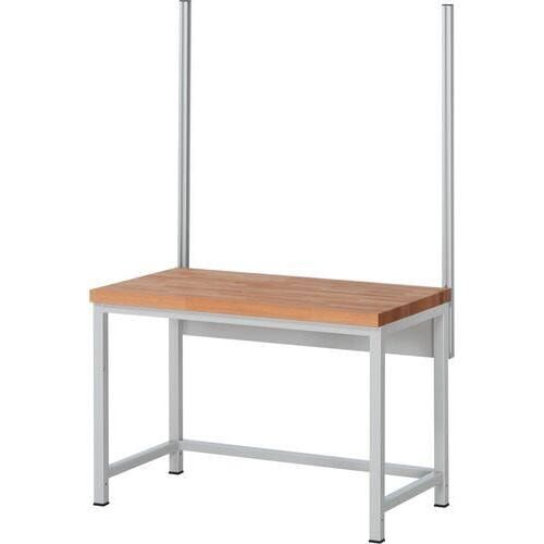 Befestigungssätze mit 2 System-Stützen für Werkbänke mit 1.250 mm Tischbreite, 4-seitige Profilnut, allseitig nutzbar - Anthrazitgrau