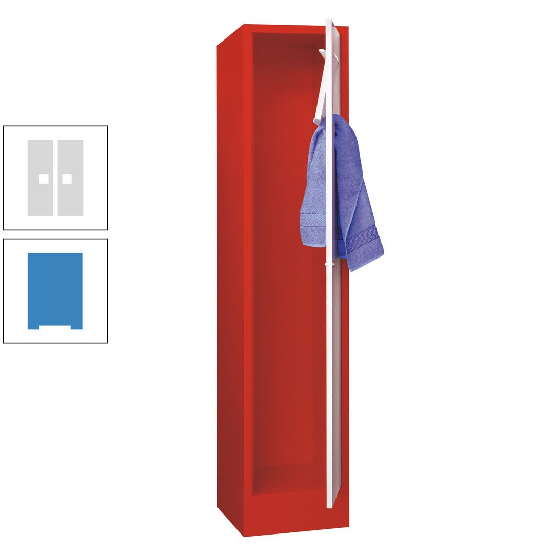 Wäschesammelschrank - 1.850 x 400 x 500 mm (HxBxT) - Sockel - Drehriegel - anthrazitgrau