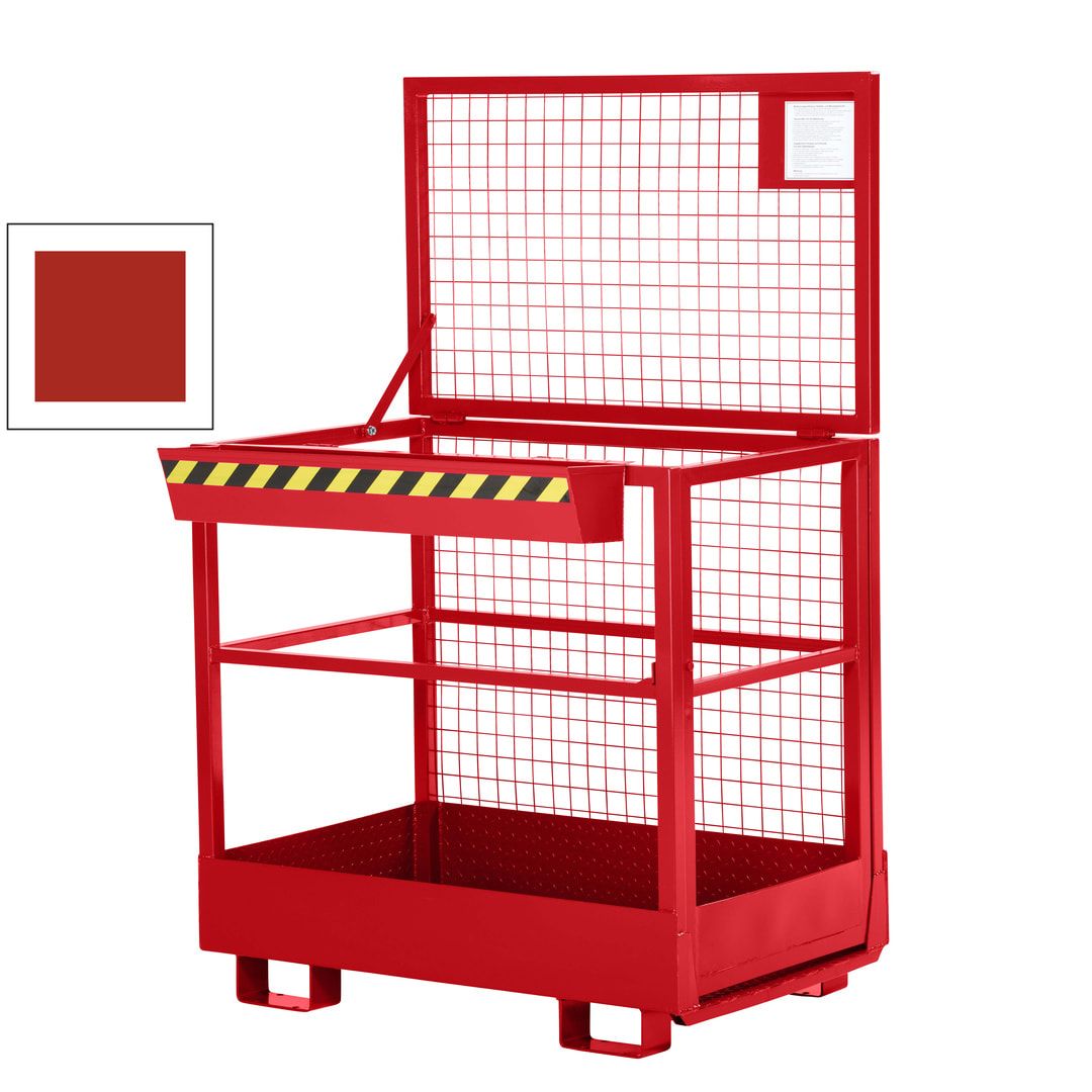 Arbeitsbühne für Stapler und Frontlader - Arbeitskorb - Montagebühne - 2 Personen - Tragkraft 300 kg - 1.910 x 1.200 x 800 mm (HxBxT) - anthrazitgrau