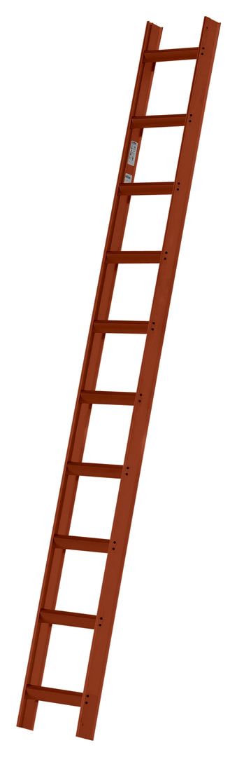 Dachleiter - Aluleiter - 10 Sprossen - Länge 2.800 - Hymer - Alu-natur