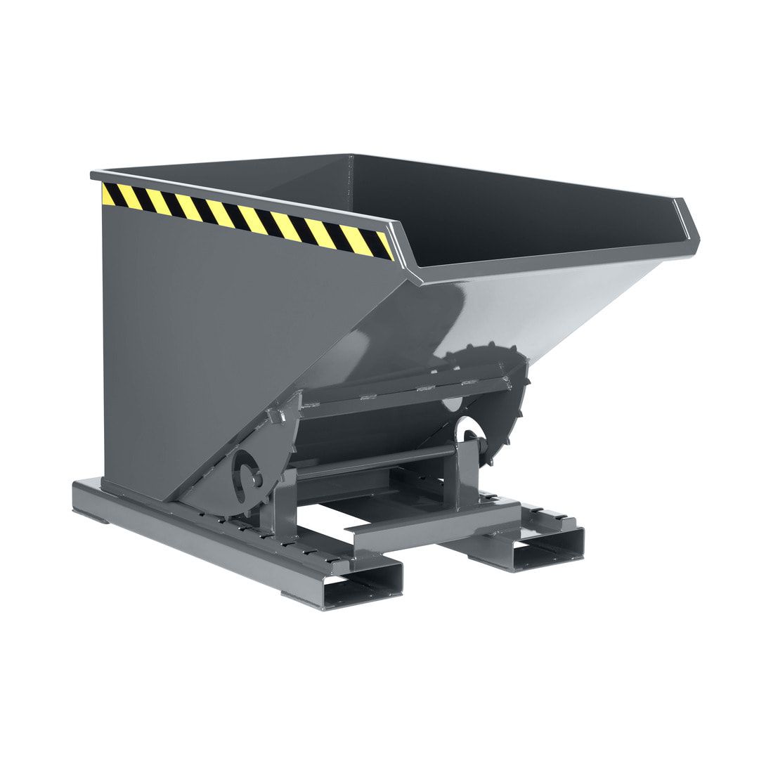 Abrollkipper für Schüttgüter - Volumen 1.200 l - Traglast 1.500 kg - 1.100 x 1.070 x 1.800 mm (HxBxT) - anthrazitgrau