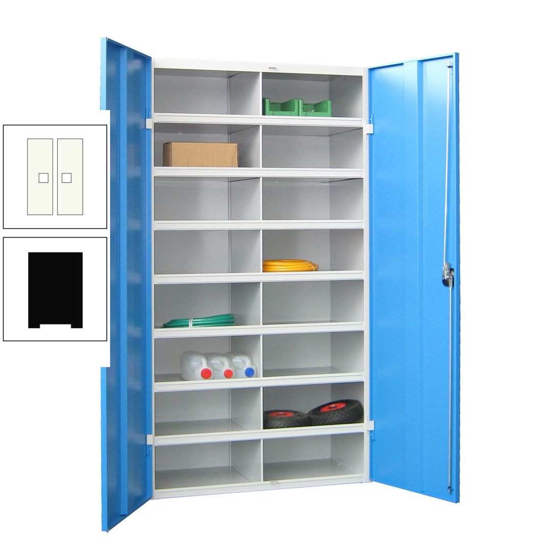 Aktenschrank - Fächerschrank - Sortierstation - 16 Fächer - Büroschrank - Dokumentenablage - 1.800 x 1.000 x 530 mm (HxBxT) - anthrazitgrau