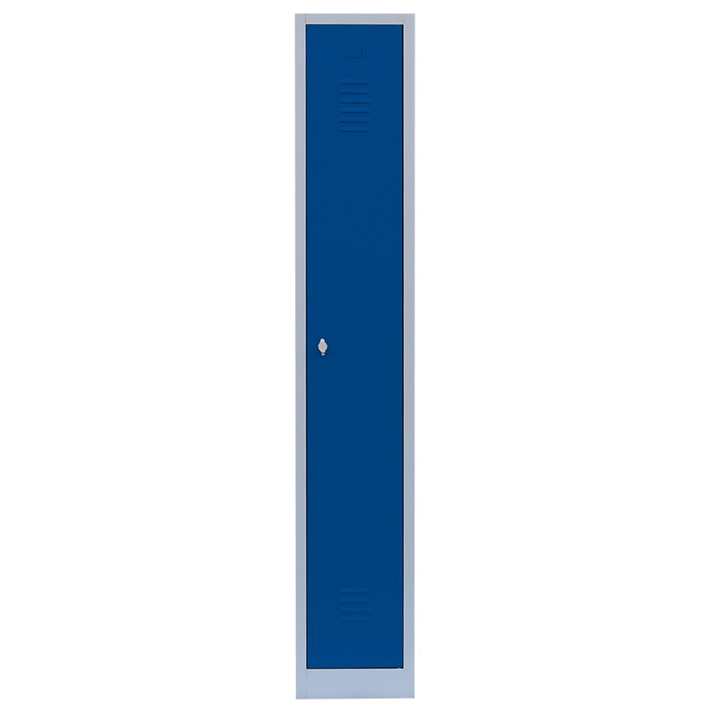 Garderobenschrank, Garderobenspind, 1 Abteil, 1.800 x 315 x 500 mm (HxBxT), Stahl, Korpusfarbe: lichtgrau, Frontfarbe: anthrazitgrau