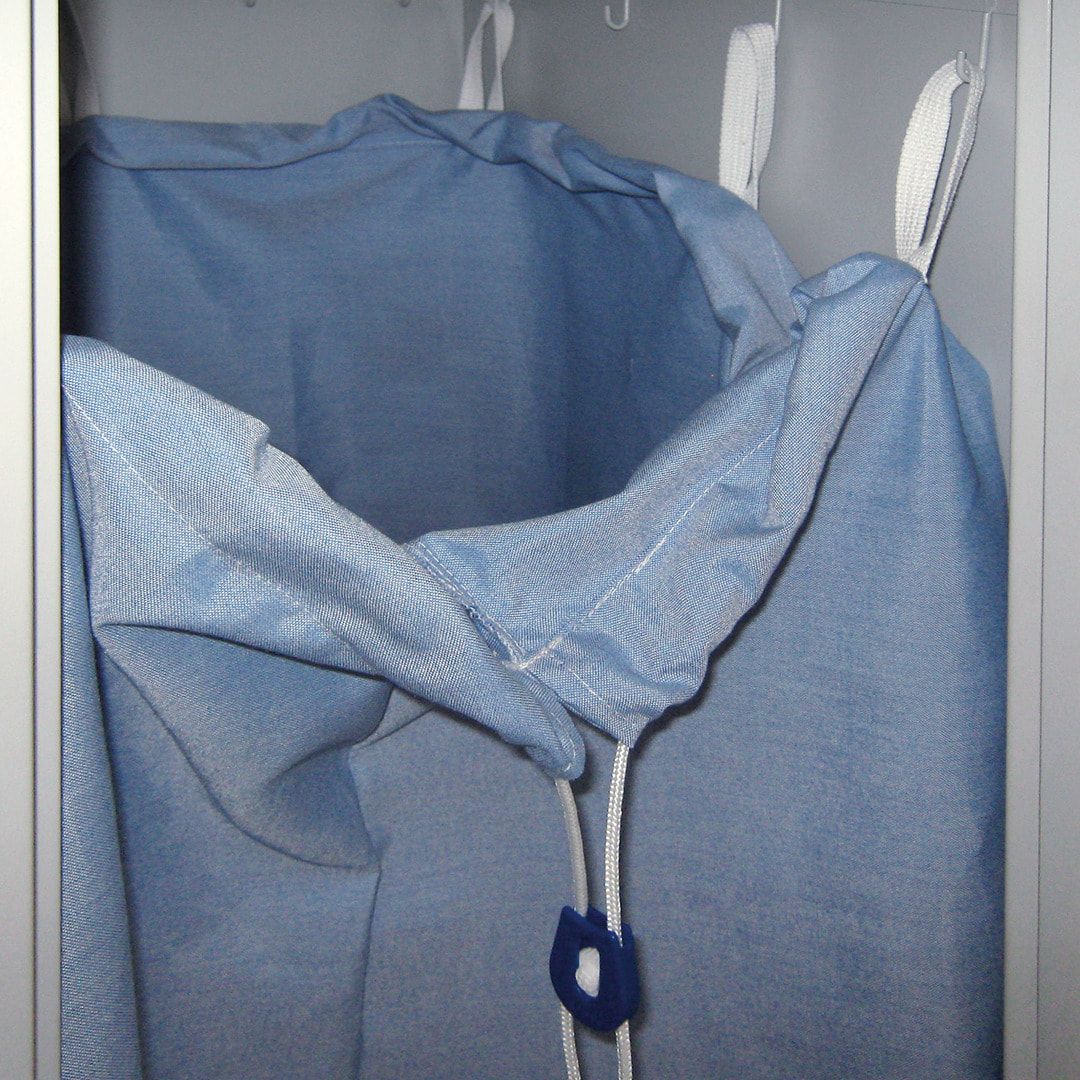Wäschesammelschrank - 1.850 x 400 x 500 mm (HxBxT) - Füße - Drehriegel - anthrazitgrau