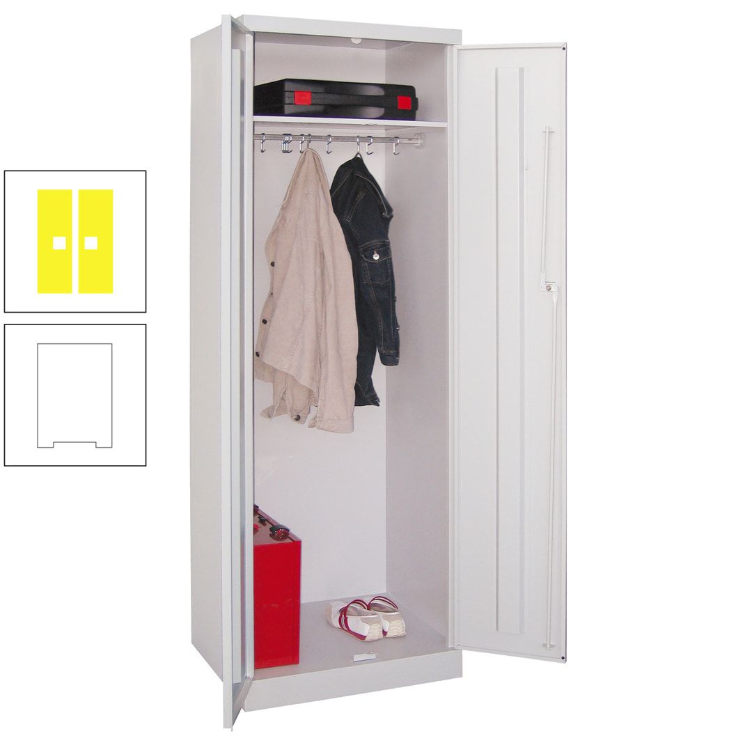 Garderobenschrank - 1 Fachboden - Kleiderstange - 1.800x600x500 mm (HxBxT) - Zylinderschloss - anthrazitgrau