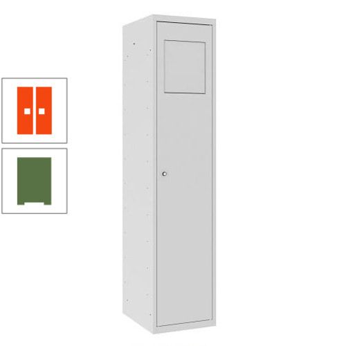 Wäschesammelschrank, Wäscheschrank, Einwurfklappe, Beutelhalter, 1.800 x 400 x 500 mm (HxBxT), Korpus anthrazitgrau, Front anthrazitgrau