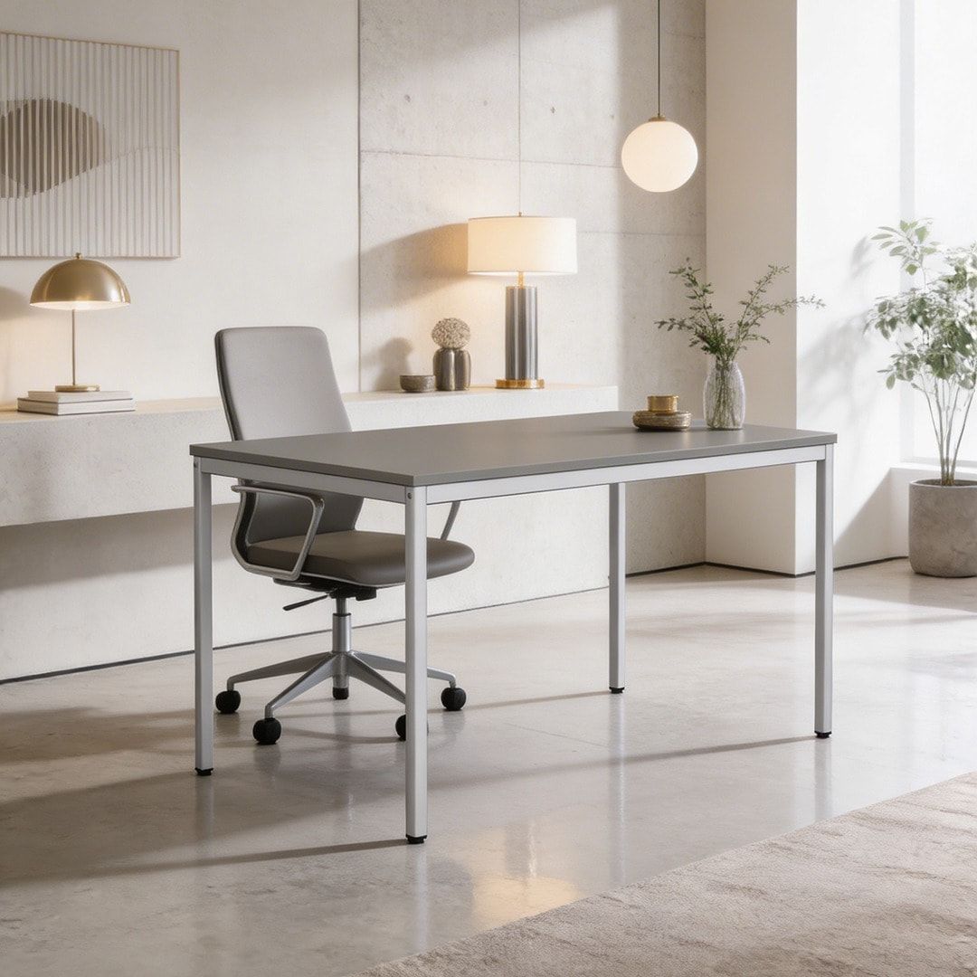 Schreibtisch - 4-Fuß Eco - Bürotisch - 720 x 1.000 x 800 mm (HxBxT) - Gestell lichtgrau - Ahorn