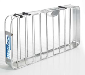 ultraMEDIC Schlauchtragekorb, Schlauchpaketkorb, DIN 14827, Schlauchgröße wählbar, 510 x 870 x 150 mm (HxBxT), Farbe Aluminium