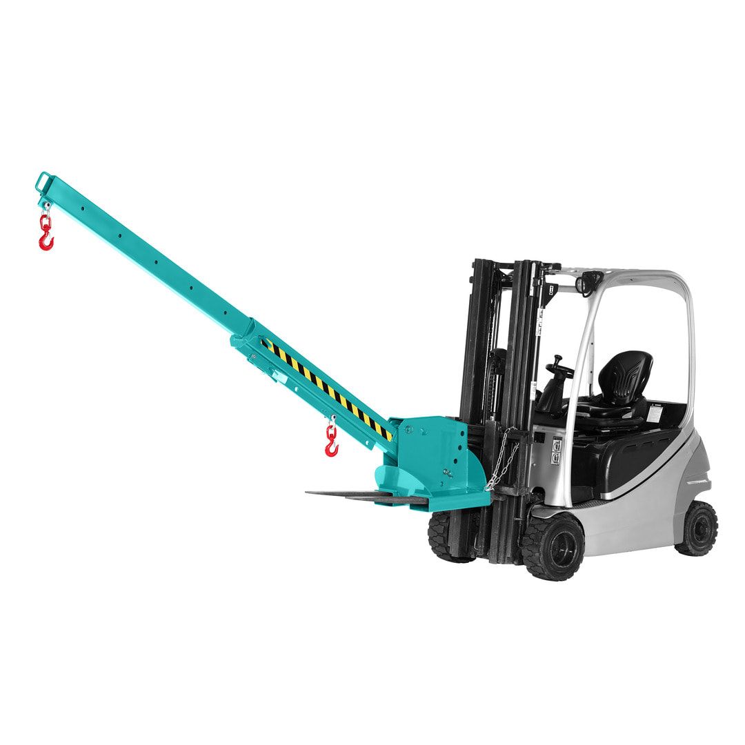 Kranarm für Gabelstapler - Traglast 1.000 - 5.000 kg - Länge 2.260 - 3.760 mm - höhenverstellbar - anthrazitgrau