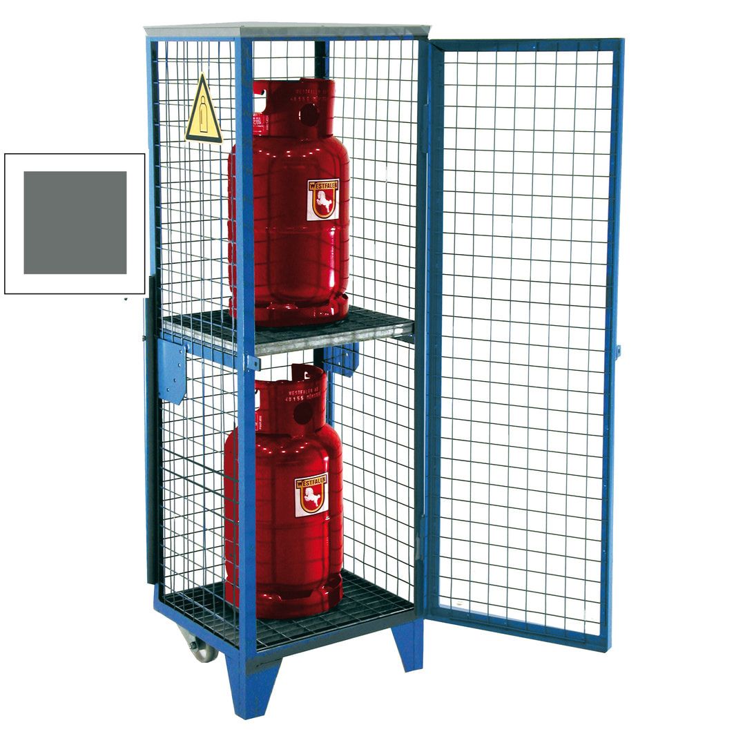 Mobiles Gasflaschen-Depot - für 2 x 11-kg-Flaschen - feuerrot