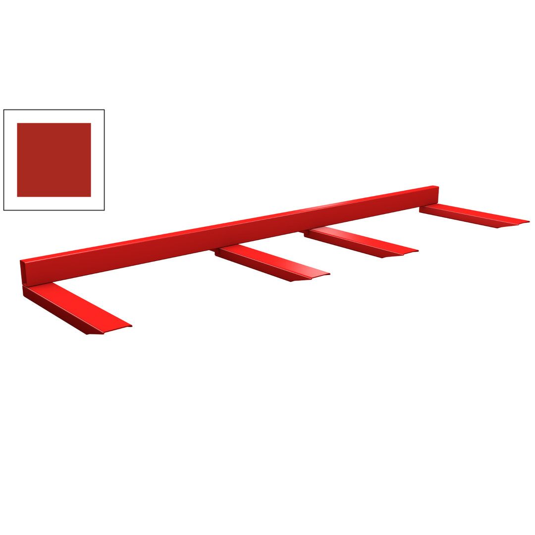 Langguttraverse - Traglast 1.500 kg - Nutztiefe 1.200 mm - 280 x 2.000 x 1.390 mm (HxBxT) - feuerrot