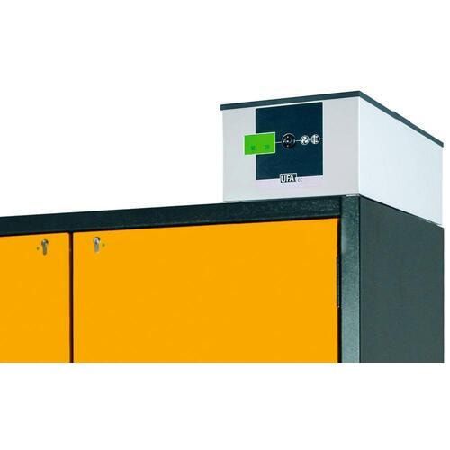 Umluftfilteraufsatz für Asecos Schränke, flüsterleise, Atex-konform, Filtersystem, Überwachungselektronik, 50/60 Hz, 0,13A, 256 x 308 x 555 mm (HxBxT)