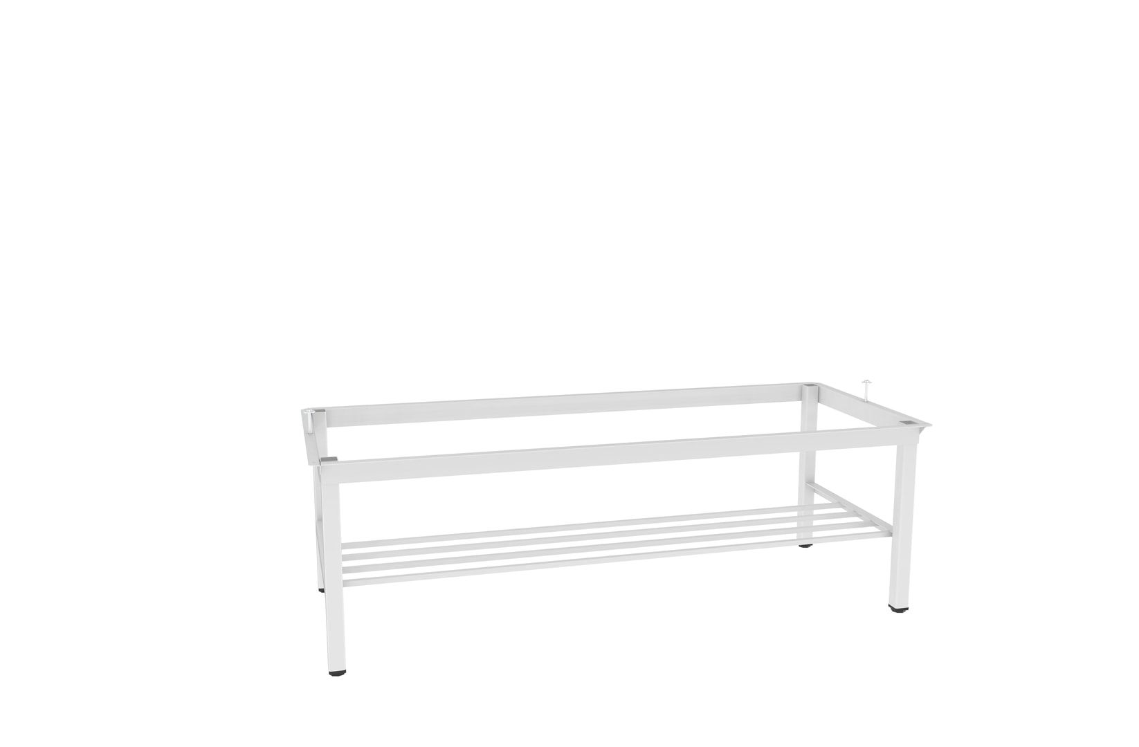 Untergestell für Garderobenschrank, mit Schuhrost, 390 x 1.190 x 490 mm (HxBxT), Gestellfarbe anthrazitgrau