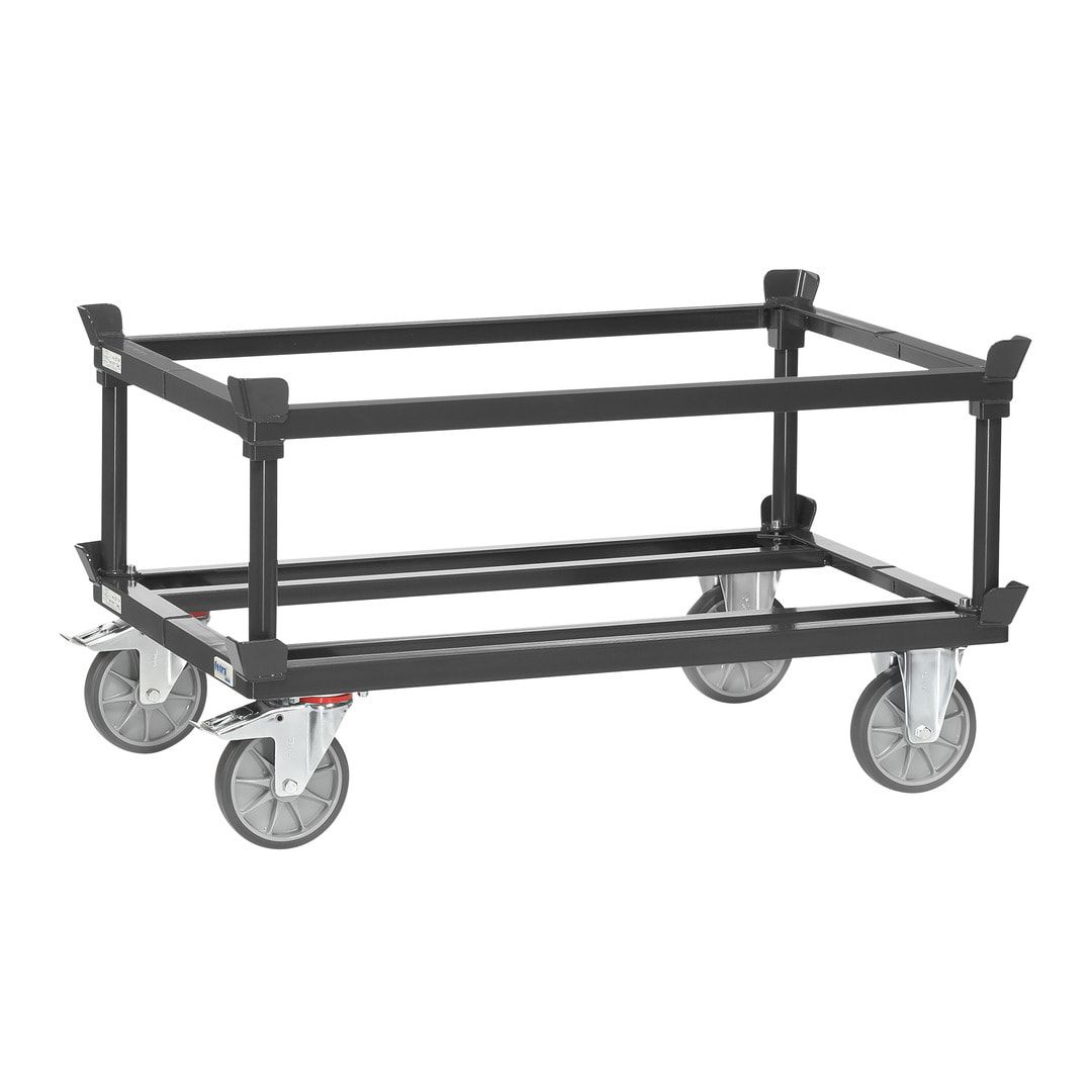 Fetra Palettenfahrgestell - Tragkraft 1.050 kg - 329 x 855 x 1.255 mm (HxBxT) - Polyamid-Rollen - anthrazitgrau