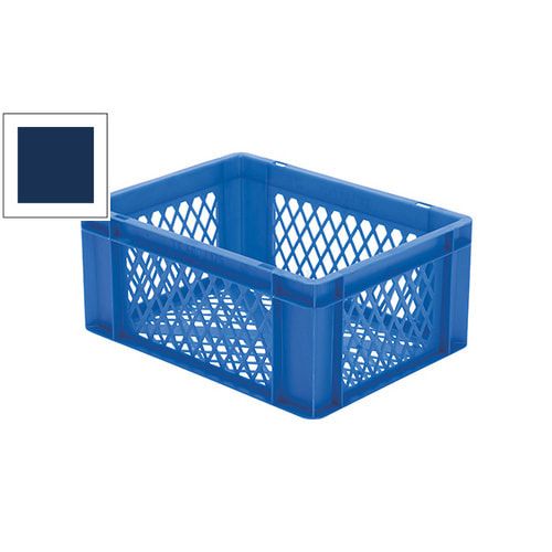 Eurobox - Eurokasten - Volumen 15 l - Boden und Wände durchbrochen - 175 x 300 x 400 mm (HxBxT) - VE 4 Stk. - blau