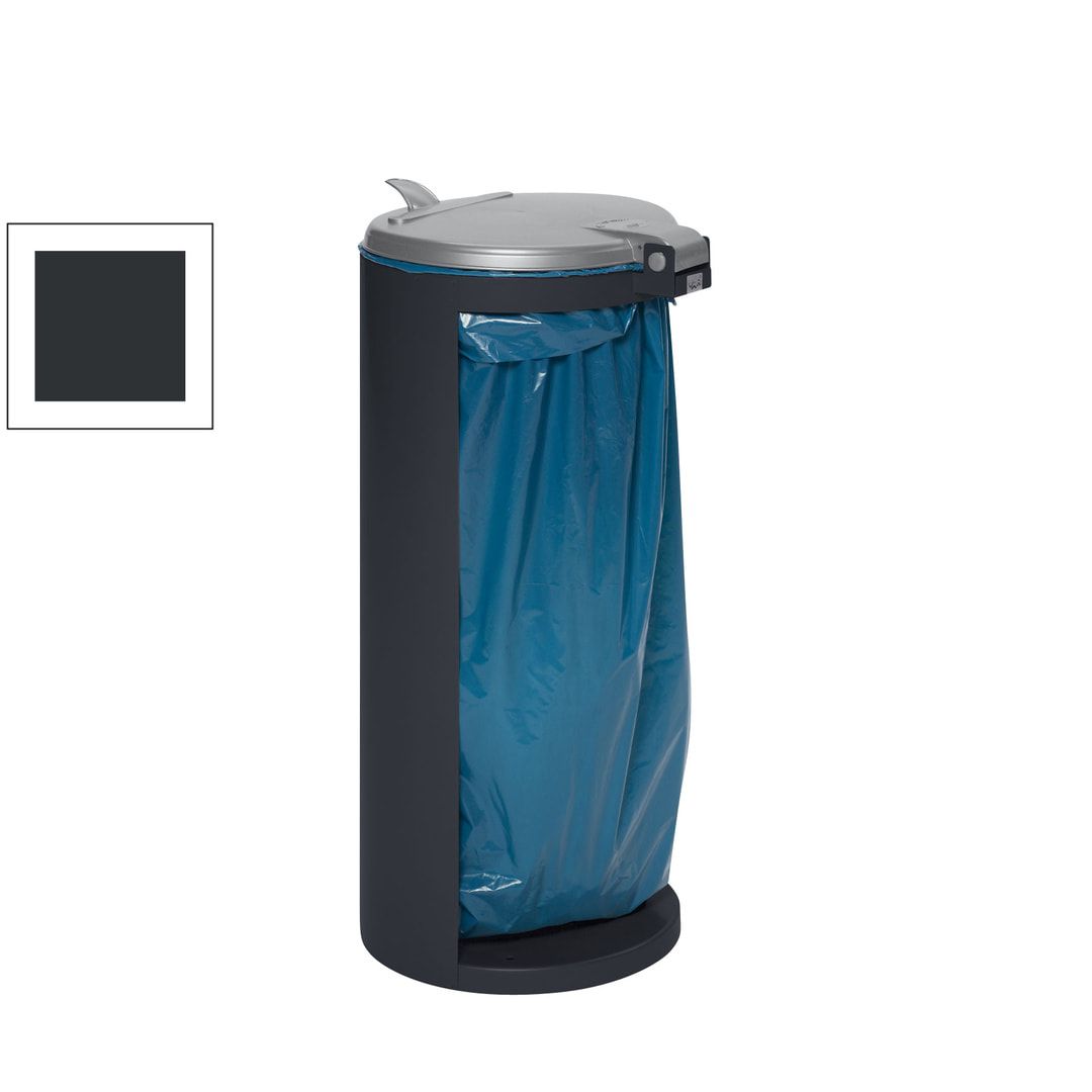 Abfallbehälter mit offener Rückseite (DxH) 450x900 mm - Inh. 120 l, Farbe enzianblau