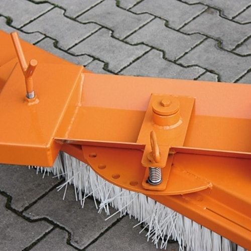 Kehrbesen für Gabelstapler, Breite 1.000 mm, 2-fach verstellbar, austauschbare Bürsten, Pulverbeschichtet, Farbe anthrazitgrau (RAL 7016)