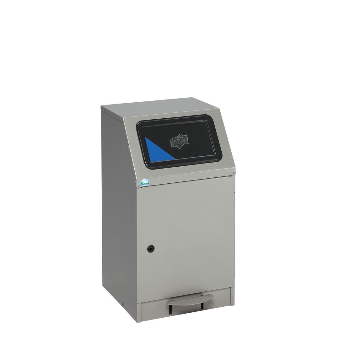 Wertstoffsammelgerät - Volumen 43 l - 760 x 405 x 475 mm (HxBxT) - silber
