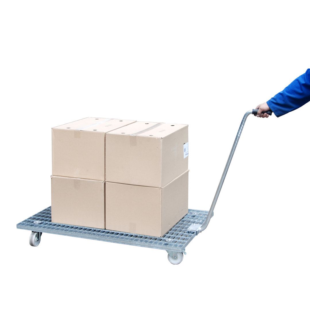 Gitter-Transportroller - 450 kg - 160 x 420 x 780 mm (HxBxT) - feuerverzinkt