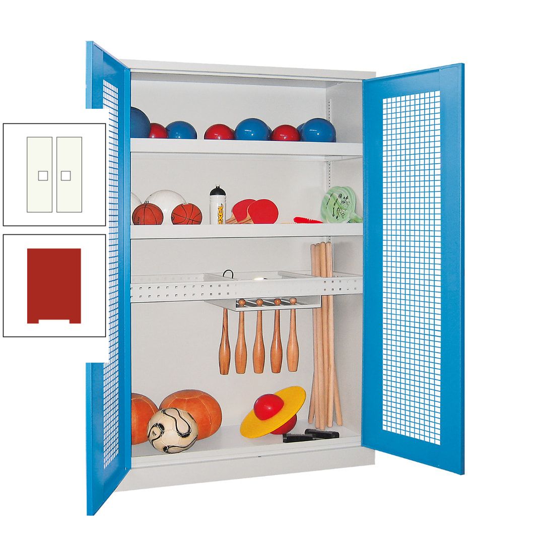 Sportschrank - Vollblechtüren - Variante 2 - 1.950x1.200x500 mm (HxBxT) - anthrazitgrau