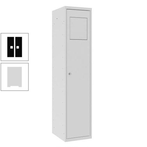 Wäschesammelschrank, Wäscheschrank, Einwurfklappe, Beutelhalter, 1.800 x 400 x 500 mm (HxBxT), Korpus anthrazitgrau, Front anthrazitgrau