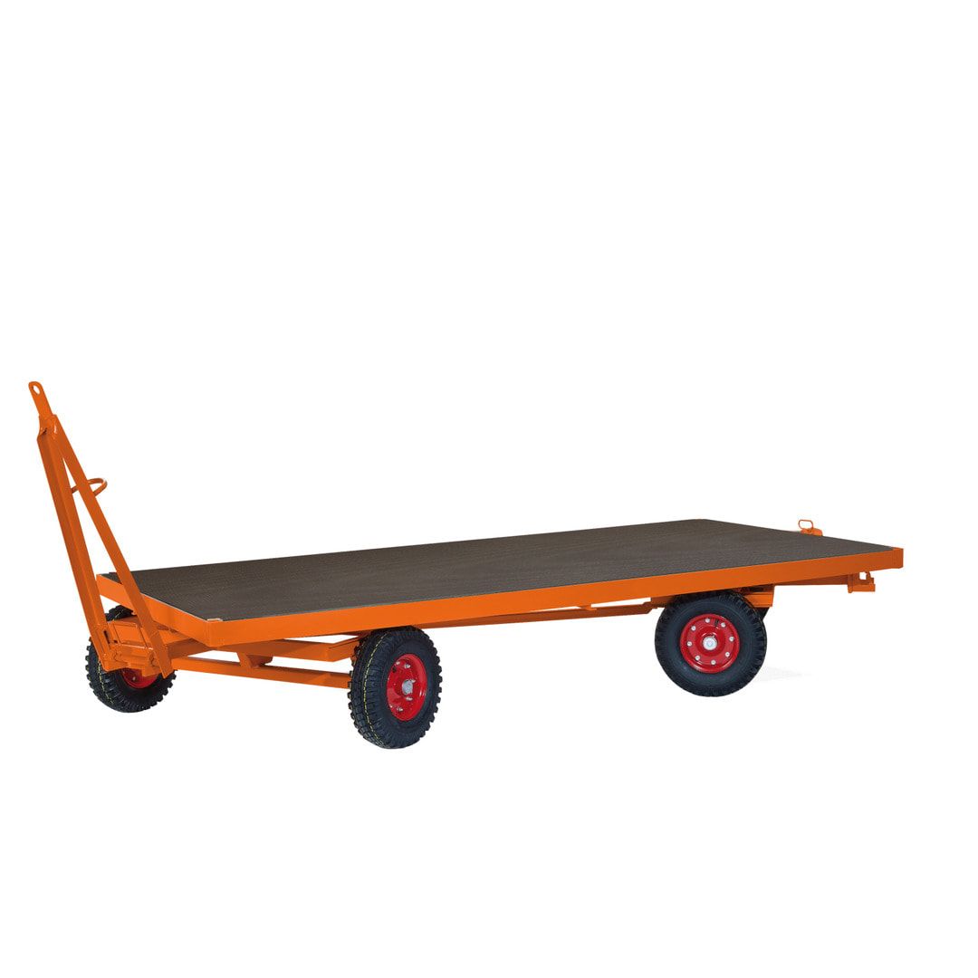 Industrieanhänger, Schwerlastanhänger, Ladefläche 2.500 x 1.250 mm (BxT), Traglast 2.000 kg, Luftbereifung, Logistikzug, 2-Achs Lenkung