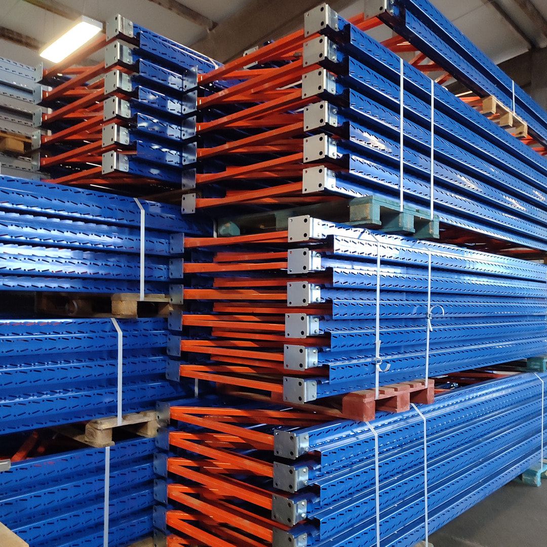 SLP Palettenregal Ständer Rahmen Höhe ca. 6.510 mm / Tiefe 1.100 mm SL20, gebraucht