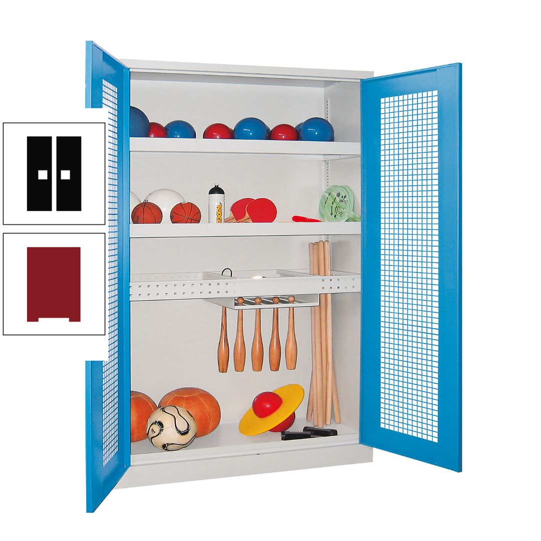 Sportschrank - Vollblechtüren - Variante 2 - 1.950x1.200x500 mm (HxBxT) - anthrazitgrau