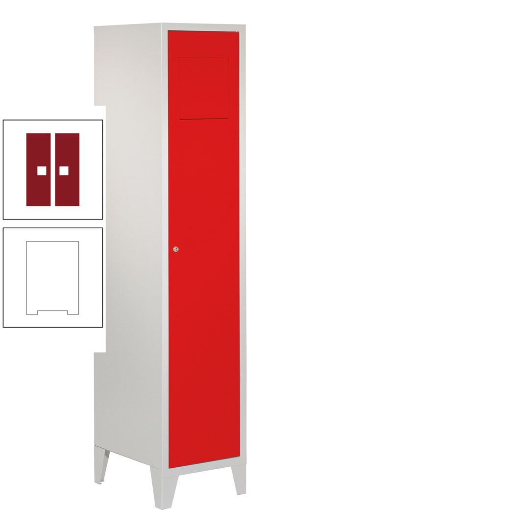 Wäschesammelschrank - 1.850 x 400 x 500 mm (HxBxT) - Füße - Drehriegel - anthrazitgrau