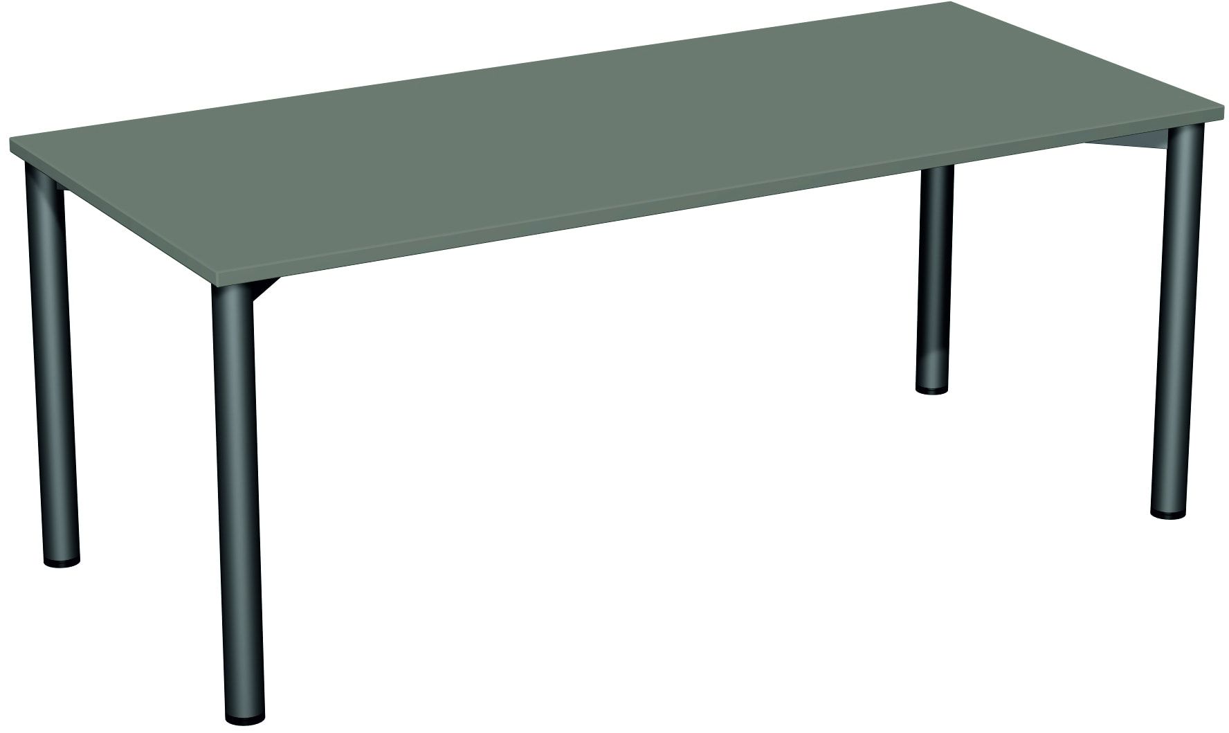 Schreibtisch - 4-Fuß Flex - Bürotisch - 720 x 1.000 x 800 mm (HxBxT) - Gestell anthrazit - Ahorn