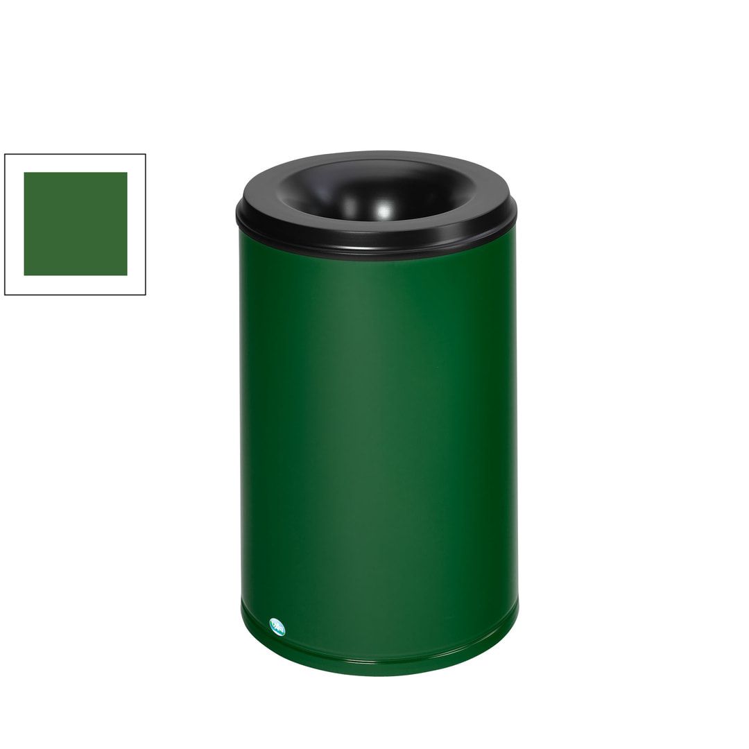 Edelstahl Papierkorb - feuersicher - Volumen 110 l - 750 x 465 x 465 mm (HxBxT) - 9 kg