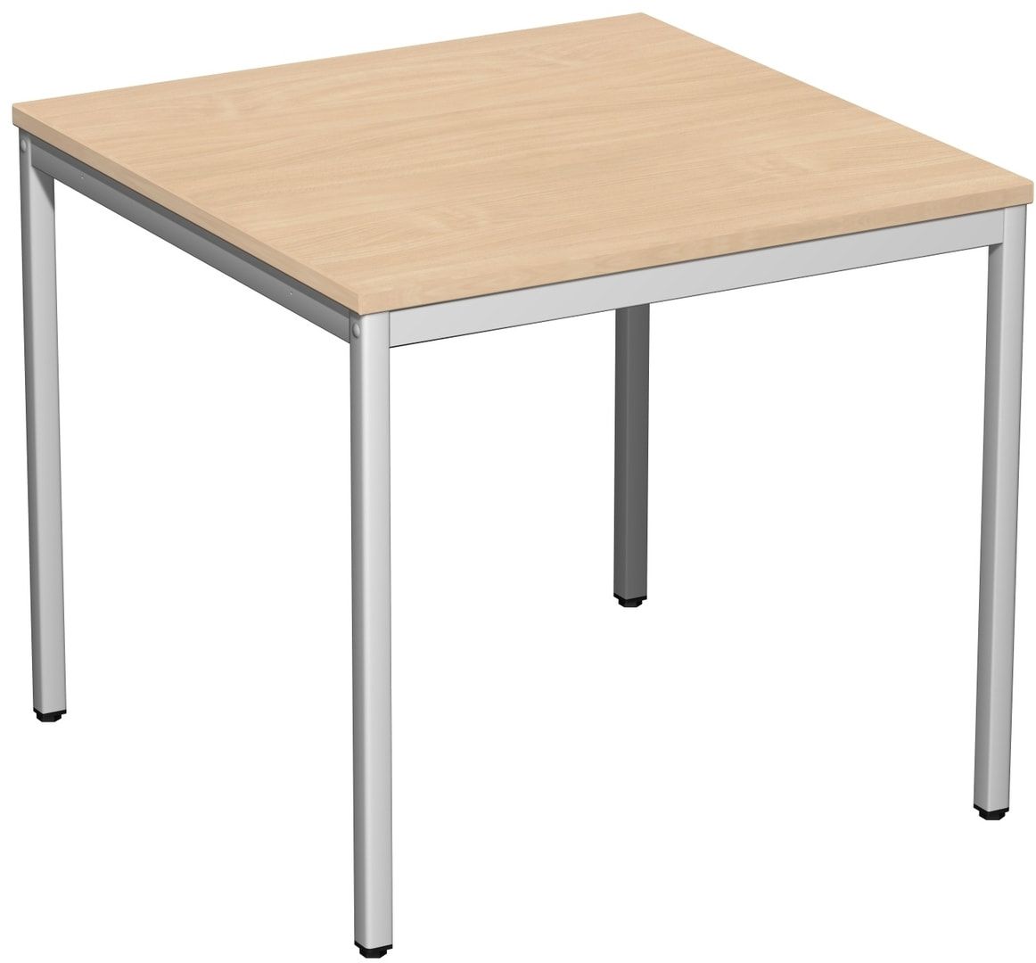 Schreibtisch - 4-Fuß Eco - Bürotisch - 720 x 1.000 x 800 mm (HxBxT) - Gestell lichtgrau - Ahorn