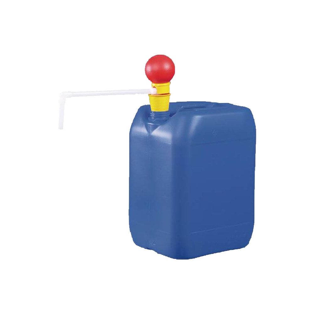 Fußpumpe aus Polyvinylidenfluorid (PVDF) - Kanisterpumpe - Behälterpume - für schwache Säuren, Laugen und Chlorbleichlauge