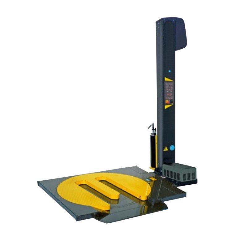 Halbautomatische Stretchmaschine - Hufeisendrehteller - 2 Strechzyklen - 2.700 x 3.100 x 1.600 mm (HxBxT)