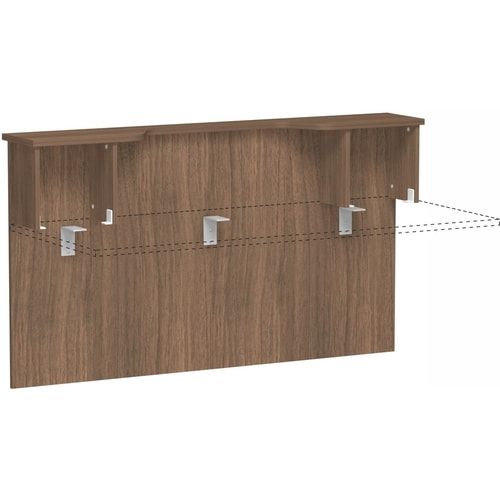Anbau Thekenelement, Anbaumodul, Monitorausschnitt, Fachseiten, 25 mm Dreischicht-Feinspan, 1.025 x 1.800 x 300 mm (HxBxT), Dekor Ahorn