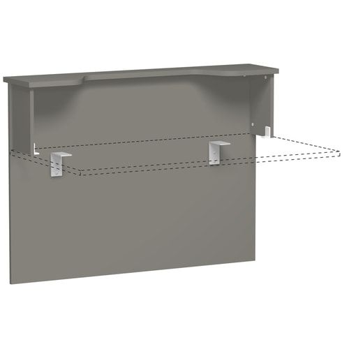 Anbau Thekenelement, Anbaumodul, Monitorausschnitt, 25 mm Dreischicht-Feinspan, 1.025 x 1.200 x 300 mm (HxBxT), Dekor Ahorn