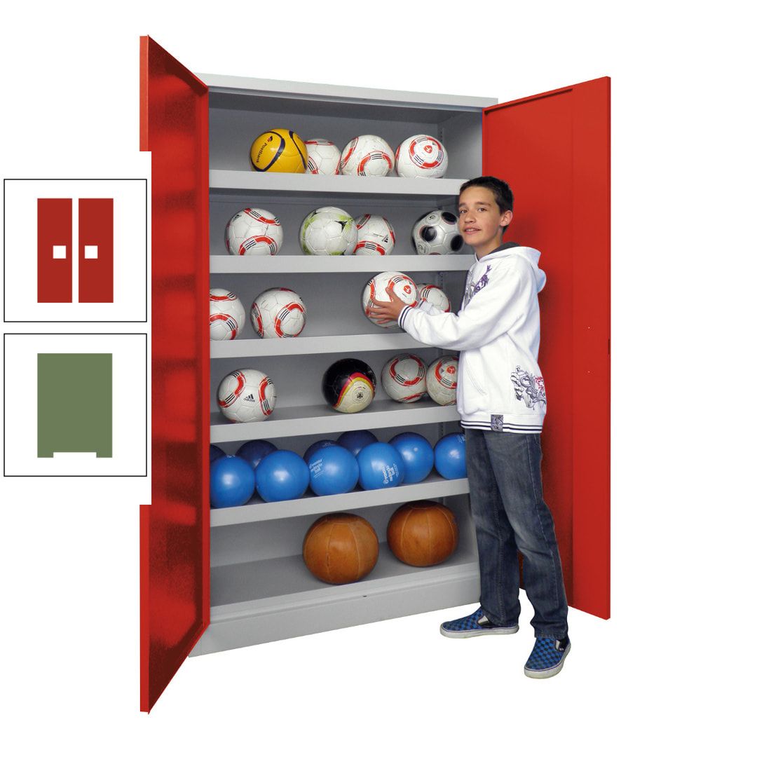 Ballschrank - Vollblechtüren - 5 Böden - 1.950x1.500x500 mm (HxBxT) - anthrazitgrau