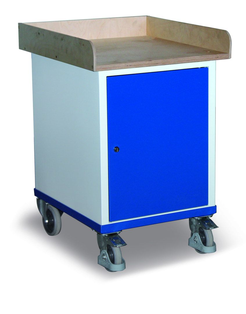 Flügeltürenschrank mit Rand - Traglast 150 kg - 905 x 660 x 575 mm (HxBxT)