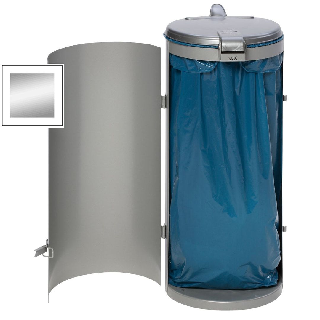 Abfallbehälter - verschließbare Tür (DxH) 450x900 mm - Inh. 120 l - Farbe enzianblau